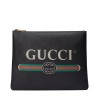 Gucci Print leather medium portfolio 500981 Black
