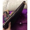Gucci Print leather medium portfolio 500981 Black