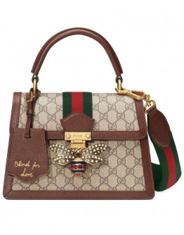 Gucci Queen Margaret GG small top handle bag 476541 Dark Coffee