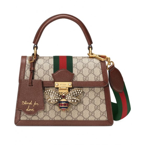 Gucci Queen Margaret GG small top handle bag 476541 Dark Coffee