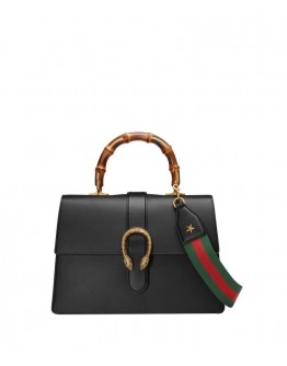 Gucci Women's Dionysus Leather Top Handle Bag 421999 Black