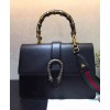 Gucci Women's Dionysus Leather Top Handle Bag 421999 Black