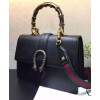 Gucci Women's Dionysus Leather Top Handle Bag 421999 Black