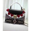 Gucci Broche GG Supreme Top Handle Bag 446432 Coffee