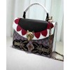 Gucci Broche GG Supreme Top Handle Bag 446432 Coffee