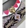 Gucci Broche GG Supreme Top Handle Bag 446432 Coffee