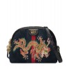 Gucci Ophidia embroidered small shoulder bag 499621 Black