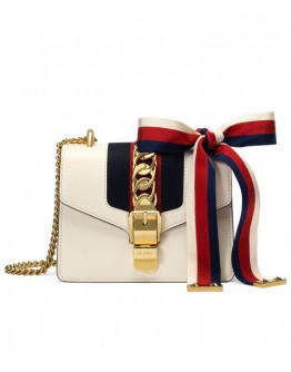 Gucci Sylvie Leather Mini Chain Bag 431666