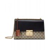 Gucci Padlock GG Advanced Leather Shoulder Bag 409486 Black