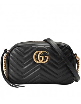 Gucci GG Marmont Matelasse Shoulder Bag 447632 Black