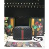 Gucci Laminated leather small shoulder bag 541051 Black