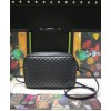Gucci Laminated leather small shoulder bag 541051 Black