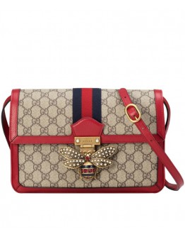 Gucci Queen Margaret GG Supreme medium shoulder bag 524356 Red