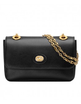 Gucci Leather small shoulder bag 576421 Black