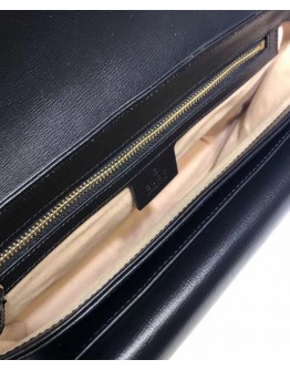 Gucci Leather small shoulder bag 576421 Black