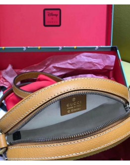 Disney x Gucci Round Shoulder Bag 603938 Light Coffee