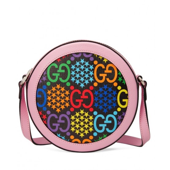 Gucci GG Psychedelic Round Shoulder Bag 603938 Pink
