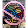Gucci GG Psychedelic Round Shoulder Bag 603938 Pink