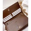 Gucci 1955 Horsebit Wallet With Chain 621892S Coffee