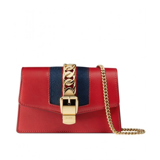 Gucci Sylvie Leather Mini Chain Bag 494646