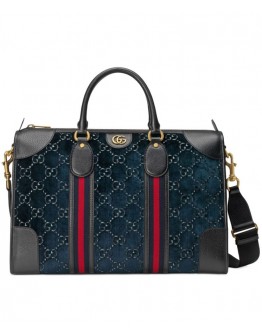 Gucci Medium GG velvet duffle 574966 Black