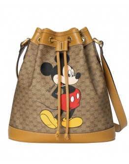 Disney x Gucci small bucket bag 602691 Light Coffee