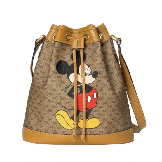Disney x Gucci small bucket bag 602691 Light Coffee