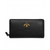 Gucci Bee embroidered zip around wallet 428747 Black