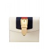 Gucci Sylvie leather wallet 476081 Cream