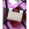 Gucci Sylvie leather wallet 476081 Cream