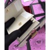 Gucci Sylvie leather wallet 476081 Cream