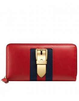 Gucci Sylvie leather zip around wallet 476083