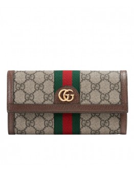Gucci Ophidia GG continental wallet 523153 Dark Coffee