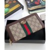 Gucci Ophidia GG zip around wallet 523154 Dark Coffee