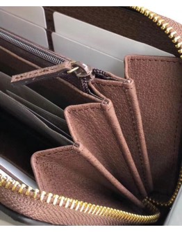 Gucci Ophidia GG zip around wallet 523154 Dark Coffee