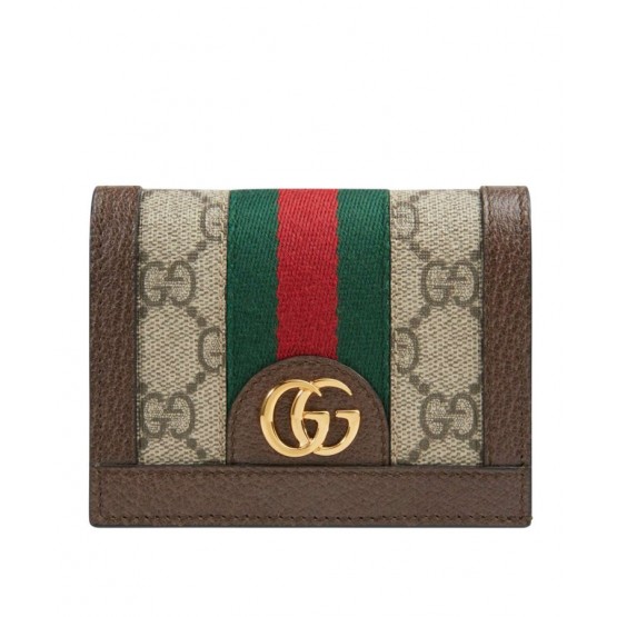 Gucci Ophidia GG card case 523155 Dark Coffee