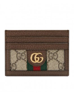 Gucci Ophidia GG card case 523159 Dark Coffee