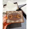 Gucci 1955 Horsebit Card Case Wallet 621887 Coffee