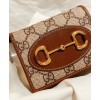 Gucci 1955 Horsebit Card Case Wallet 621887 Coffee