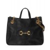 Gucci 1955 Horsebit Medium Tote 621144 Black
