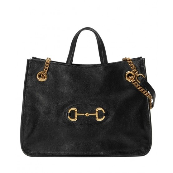 Gucci 1955 Horsebit Medium Tote 621144 Black