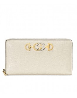 Gucci Zumi Grainy Leather Zip Around Wallet 570661