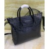 Givenchy Small Antigona Soft Bag In Crocodile Effect Leather Black