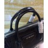 Givenchy Small Antigona Soft Bag In Crocodile Effect Leather Black