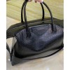 Givenchy Medium Antigona Soft Bag In Crocodile Effect Leather Black