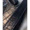 Givenchy Medium Antigona Soft Bag In Crocodile Effect Leather Black