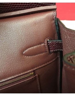 Hermes Birkin 30 Rouge Exotic Lizard Bag