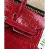 Hermes Birkin 25 Crocodile leather Red
