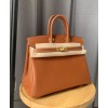 Hermes Birkin 25 Swift Leather Light Coffee