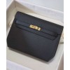 Hermes Kelly Depeches 25 Pouch Black